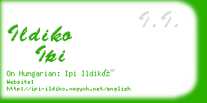 ildiko ipi business card